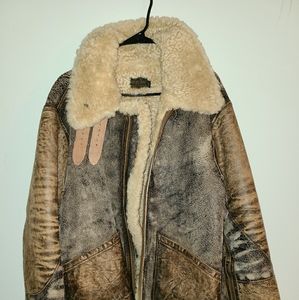 Polo by Ralph Lauren Distressed Shearling